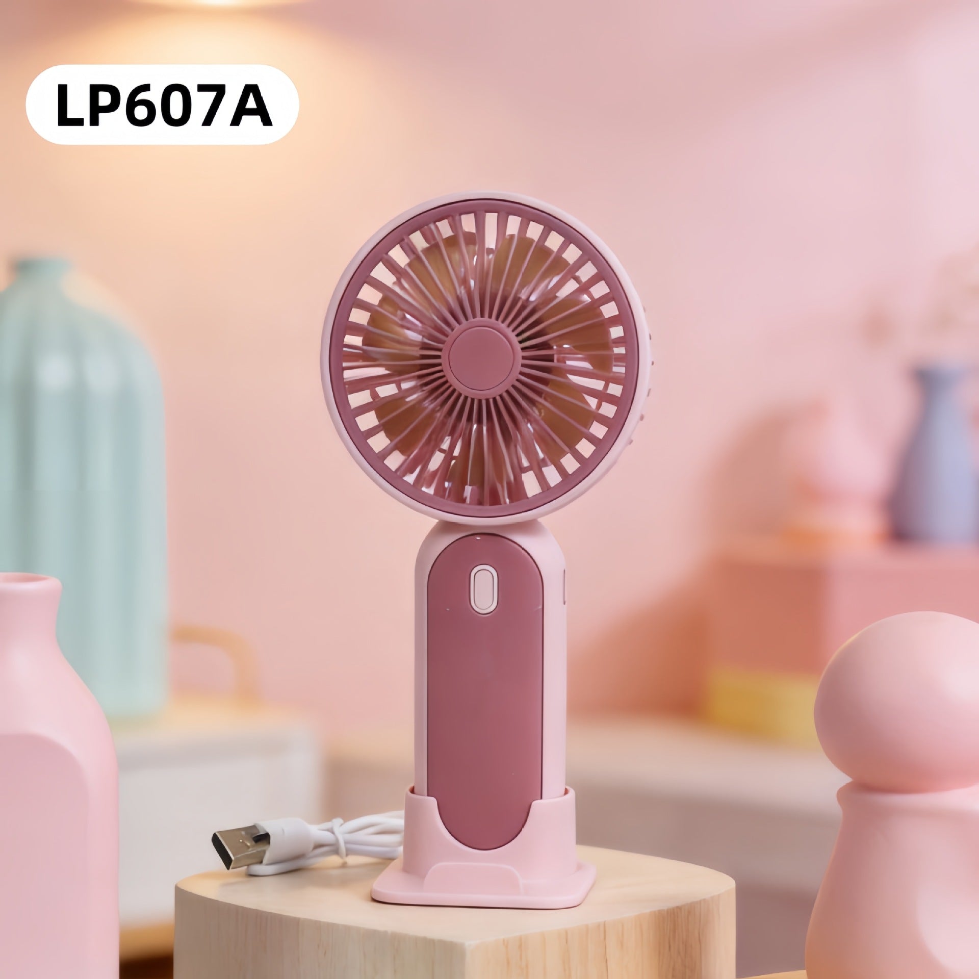 Portable Mini Fan USB Rechargeable Ergonomic Design Compact Quiet Operation for Women