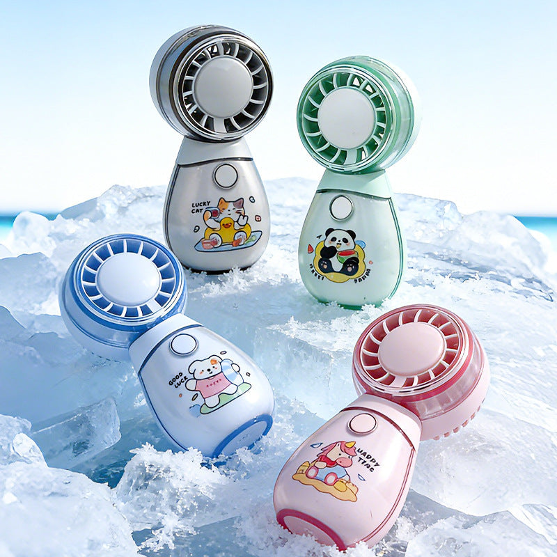 Portable Mini Fan USB Battery Operated Cat Design Compact Handheld Cooler
