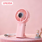 Women’s Portable Mini Handheld Fan USB Rechargeable Ergonomic Design Lightweight Personal Cooling