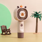 Portable Hand Fan Lightweight Cute Animal Design Battery Operated