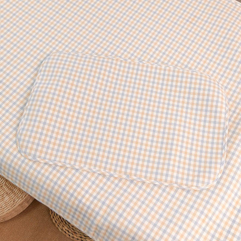 Bowlift Baby Bedding Set 100% Cotton Checked Design with Pillowcase for Crib Nursery