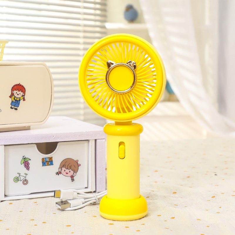 Portable Handheld Fan for Women Cute Animal Design USB Rechargeable Lightweight Quiet Operation