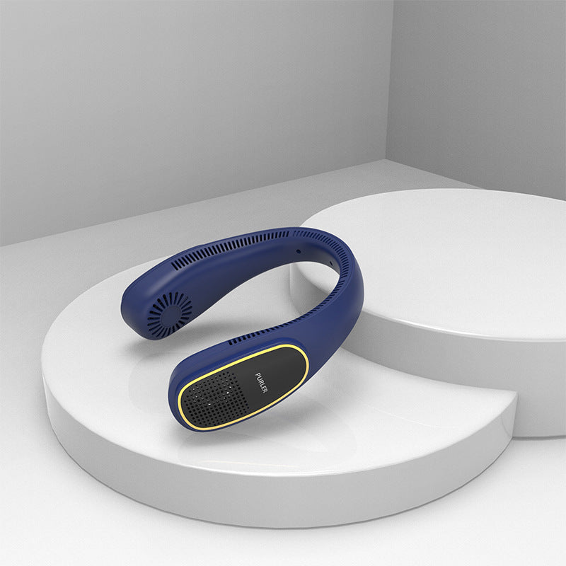 Wearable Neck Cooling Fan Hands-Free Portable Rechargeable Quiet Operation