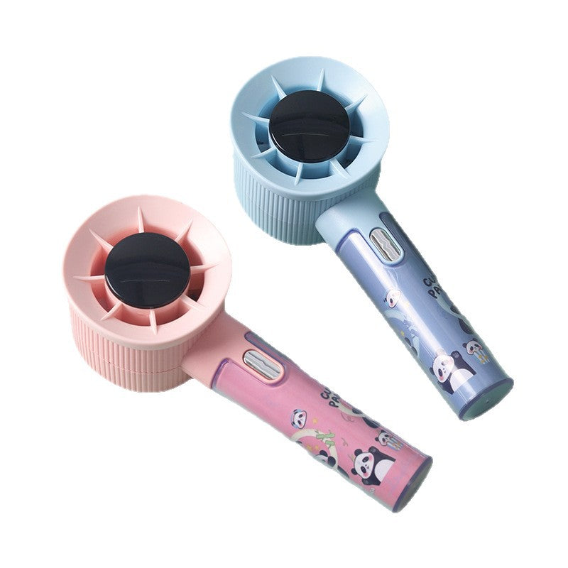 Portable Handheld Fan Battery Operated Cute Panda Design Lightweight Compact