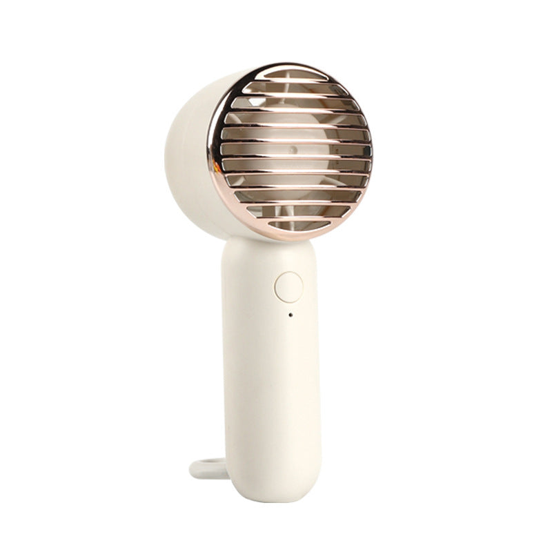 Women's Portable Mini Fan USB Rechargeable Ergonomic Handle Compact Design