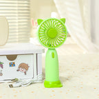Portable Mini Handheld Fan for Women USB Rechargeable Quiet Operation Cute Cat Ears Design