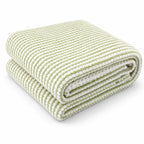 Cozy Textured Blanket with Alternating Pattern Soft Warm Throw for Living Room Bedroom