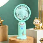 Rechargeable Handheld Fan Compact Foldable Stand Quiet Motor Portable USB Fan