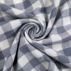 Women's Checked Scarf Soft Lightweight Black and White Cozy Wrap Shawl