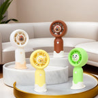 Portable Handheld Fan with Cute Animal Design USB Rechargeable Lightweight Personal Fan