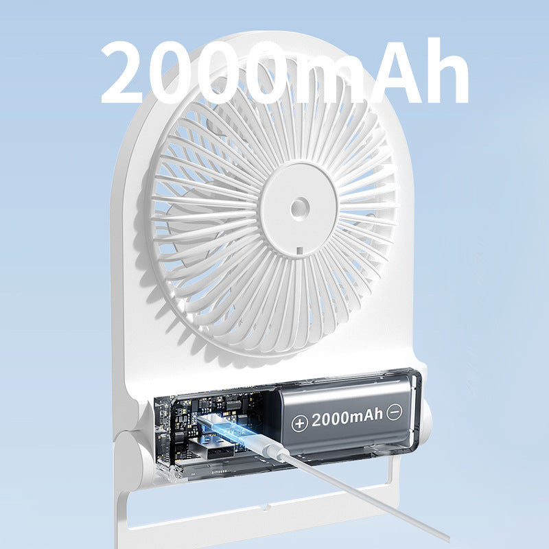Compact Rechargeable Personal Fan Portable Lightweight Adjustable Speed Battery Powered