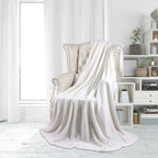 Women’s Luxurious Microfiber Living Room Blanket Soft Cozy Snuggle Throw