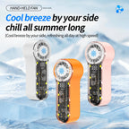 Portable High-Speed Handheld Fan with LED Display and Turbo Air Circulation