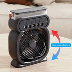 Portable Rechargeable Evaporative Desktop Air Cooler Fan with Leather Handle