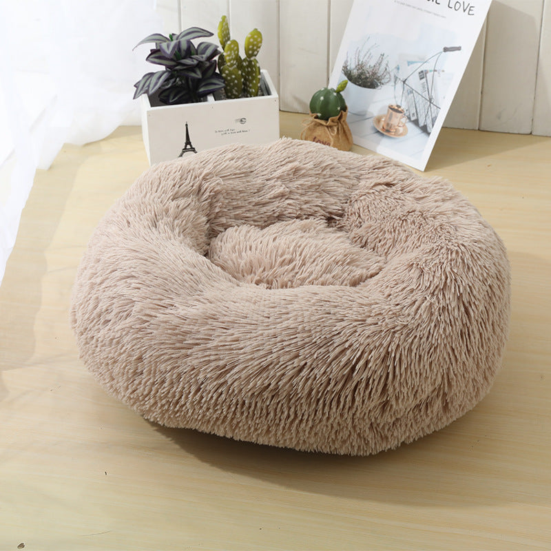 Fluffy Dog Bed Hypoallergenic Soft Round Non-Slip Machine Washable