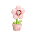 Mini Desktop Cooling Fan Flower Design USB Rechargeable Adjustable Speed