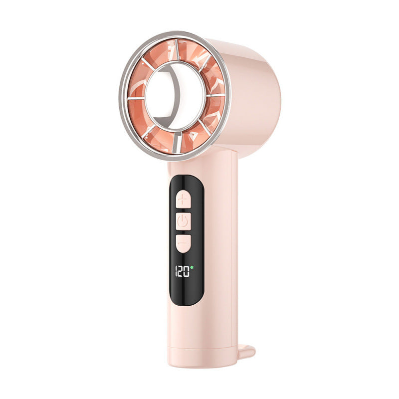 Handheld Air Purifier Fan Portable Rechargeable Cooling Fan with Temperature Display and Quiet Operation