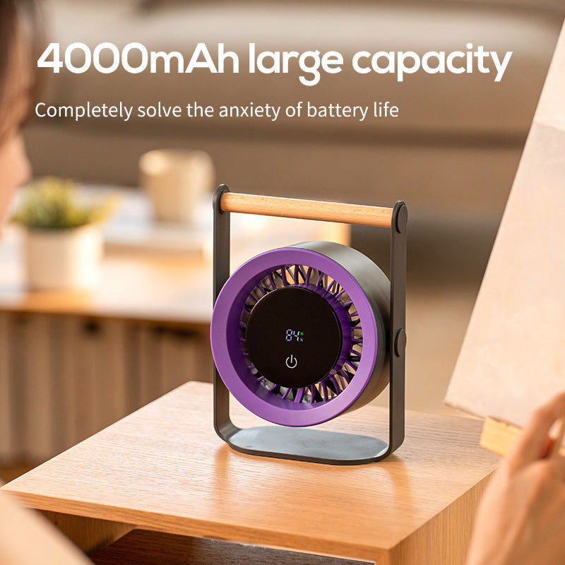 Portable Digital Fan with LED Display Quiet Operation Variable Speeds Lightweight Compact Design