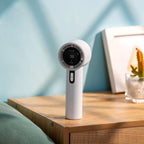 Portable Handheld Fan Rechargeable USB with Adjustable Speeds and Digital Display Lightweight Ergonomic Design