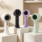 Portable High-Speed Fan with Digital Temperature Display USB Rechargeable Quiet Operation