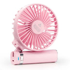 Portable Handheld Fan Rechargeable Battery Quiet Operation Compact Lightweight