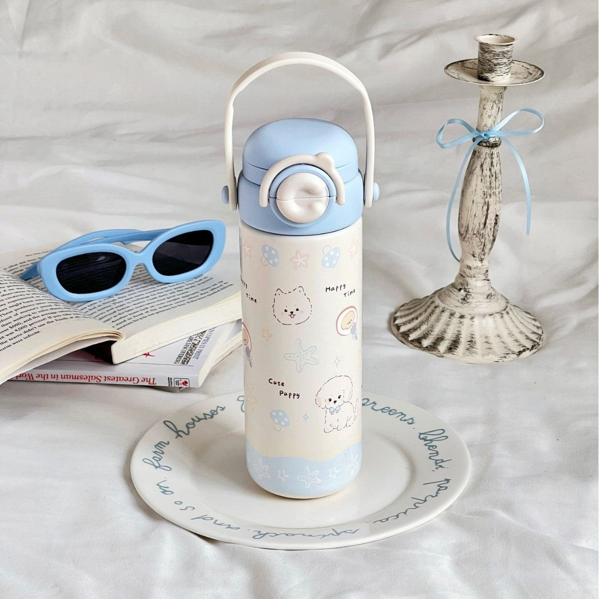 Ladies Insulated Stainless Steel Water Bottle Double Wall Leak-Proof Motiv Design