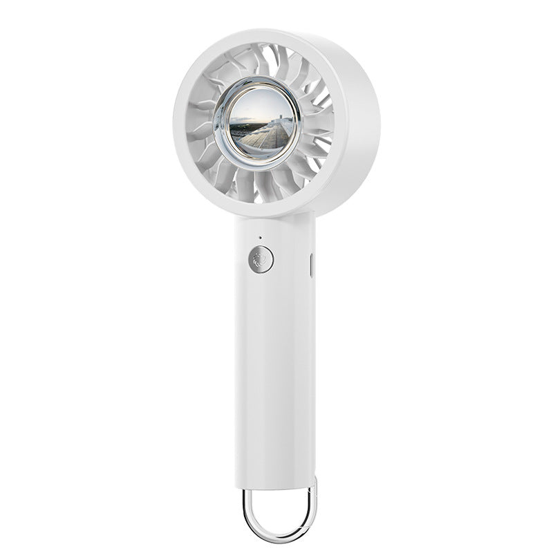 Ergonomic Portable Handheld Fan Rechargeable Battery Lightweight Compact Quiet Operation