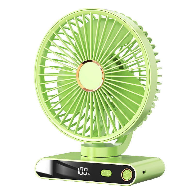 Wall Fan With Automatic Oscillation 5 Speed Levels LED Display Rechargeable Wireless