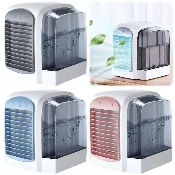 Personal Evaporative Air Cooler and Humidifier Compact USB-Powered Portable