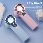 Portable Handheld Fan with Digital Display 5 Speeds 3000mAh Battery