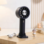 Women Portable Hand Fan with Variable Speed Control USB Rechargeable Lightweight Compact