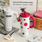 Women’s Multifunctional BPA-Free Plastic Drinking Bottle with Dual Straws and Ergonomic Handle