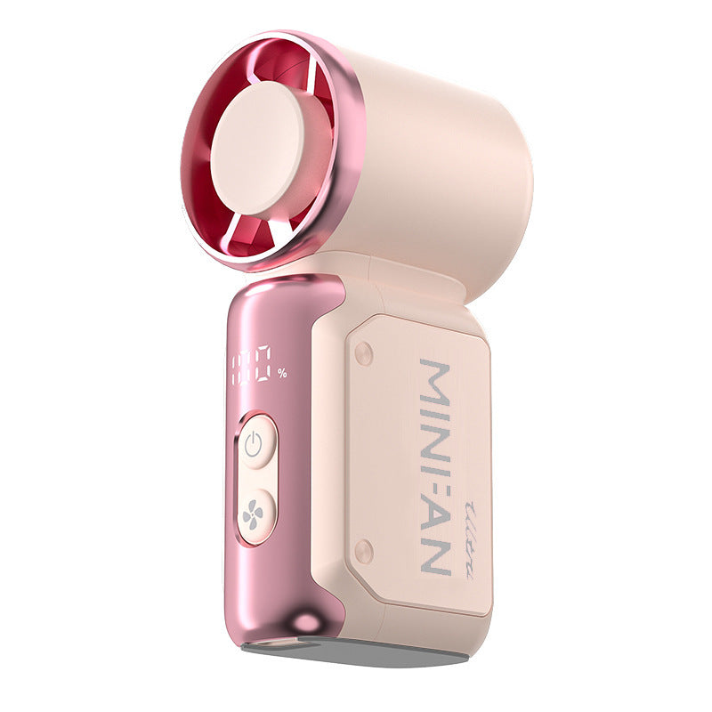 Portable Handheld Fan Rechargeable Battery Lightweight Compact 3 Speed Settings