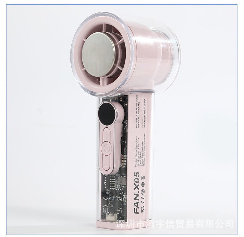 Harrow Portable USB Battery Fan Lightweight Quiet Operation Stepless Speed Control