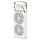Harrow Portable Fan Rechargeable Battery Operated Compact Handheld with LED Light and Multiple Speeds