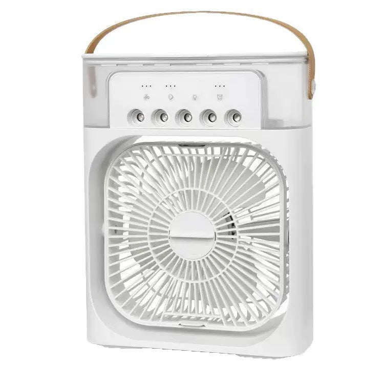 Portable Battery Fan with Water Misting and Carrying Handle Unisex Compact Rechargeable