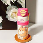 Women’s Insulated BPA-Free Plastic Water Bottle with Flip Cap and Cute Animal Design
