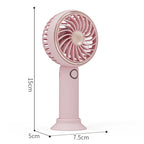 Women's Handheld Fan Ergonomic Design Three Speed Settings Compact Quiet Operation