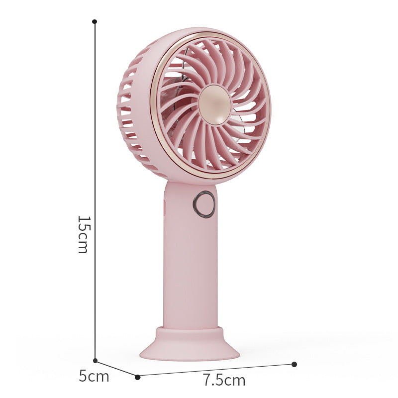 Women's Handheld Fan Ergonomic Design Three Speed Settings Compact Quiet Operation