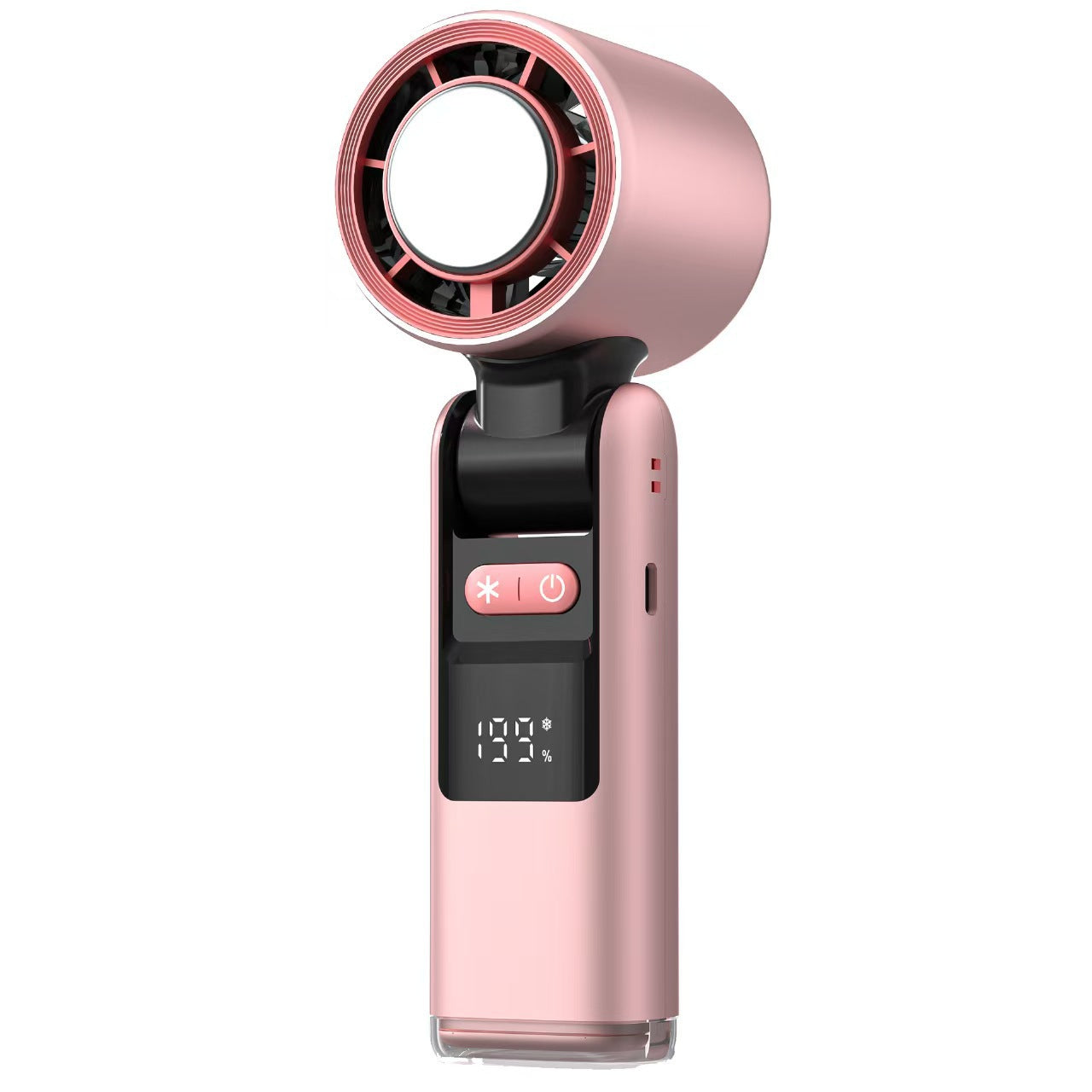 Portable Rechargeable Mini Hand Fan USB Powered Compact Personal Cooling Fan with Digital Display and 3 Speeds