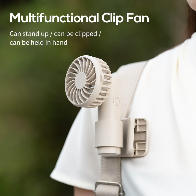 Portable Clip-On Fan Compact Lightweight Adjustable Angle Cooling Breeze