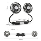 Portable Dual Head Car Cooling Fan Adjustable Speed Universal Fit