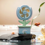Portable Mini Fan Flower-Shaped USB Rechargeable Quiet Personal Fan