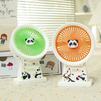Portable Mini Fan USB Rechargeable Quiet Desk Fan with Panda Design Lightweight and Adjustable Tilt