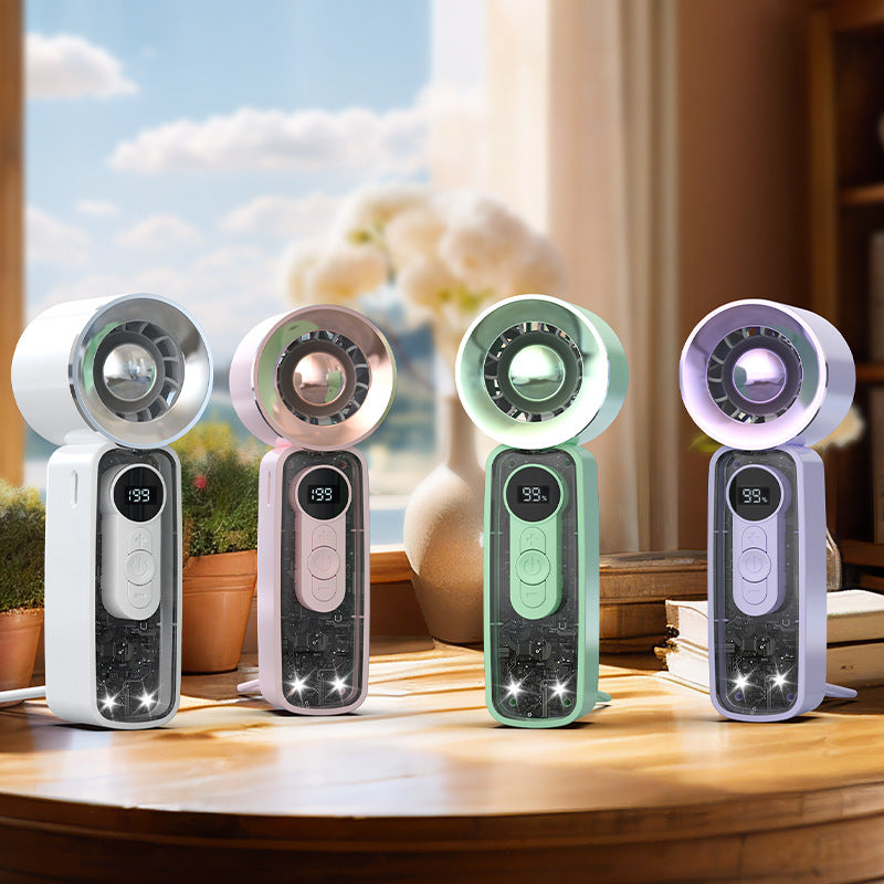 Portable Rechargeable Mini Fan Compact Lightweight Personal Cooling Fan with LED Battery Indicator