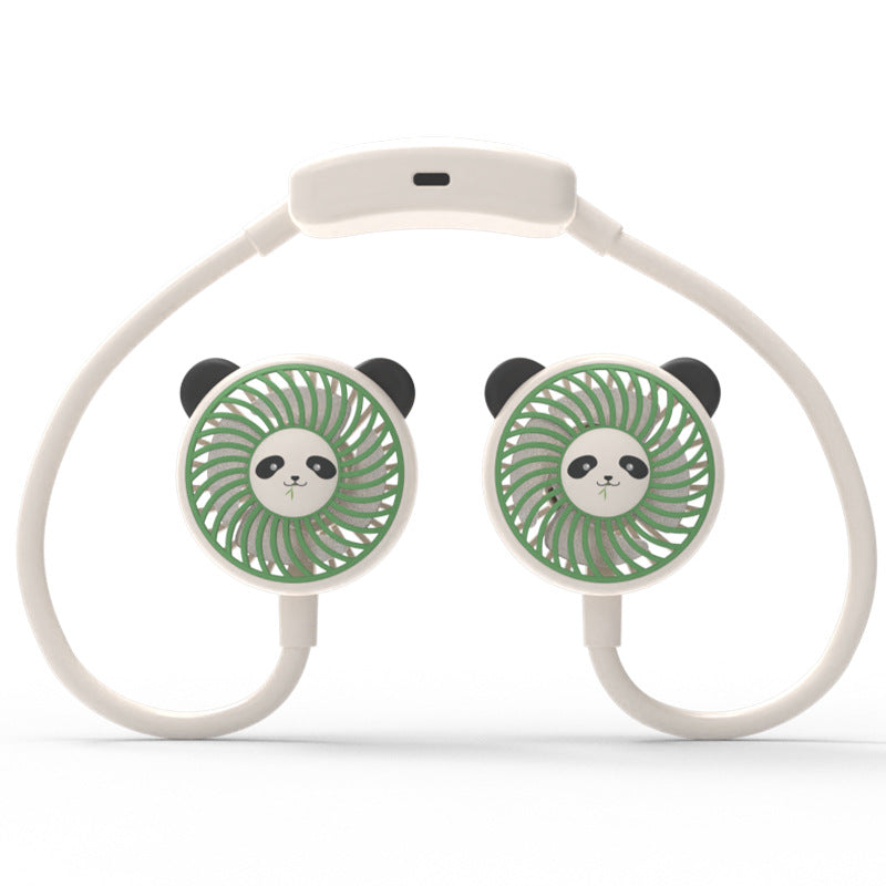 Rechargeable USB Neck Fan Portable Hands-Free Flexible Animal Design