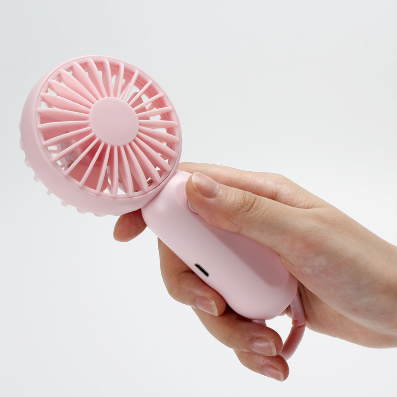 Portable Mini Hand Fan USB Rechargeable With Carrying Strap Unisex