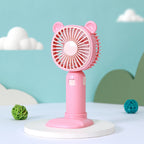 Portable USB Desk Fan with Animal Ears Quiet Compact Lightweight