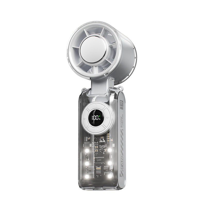 Harrow Portable Handheld Fan with Turbo Motor, Multiple Speeds, Built-In Battery, LED Display