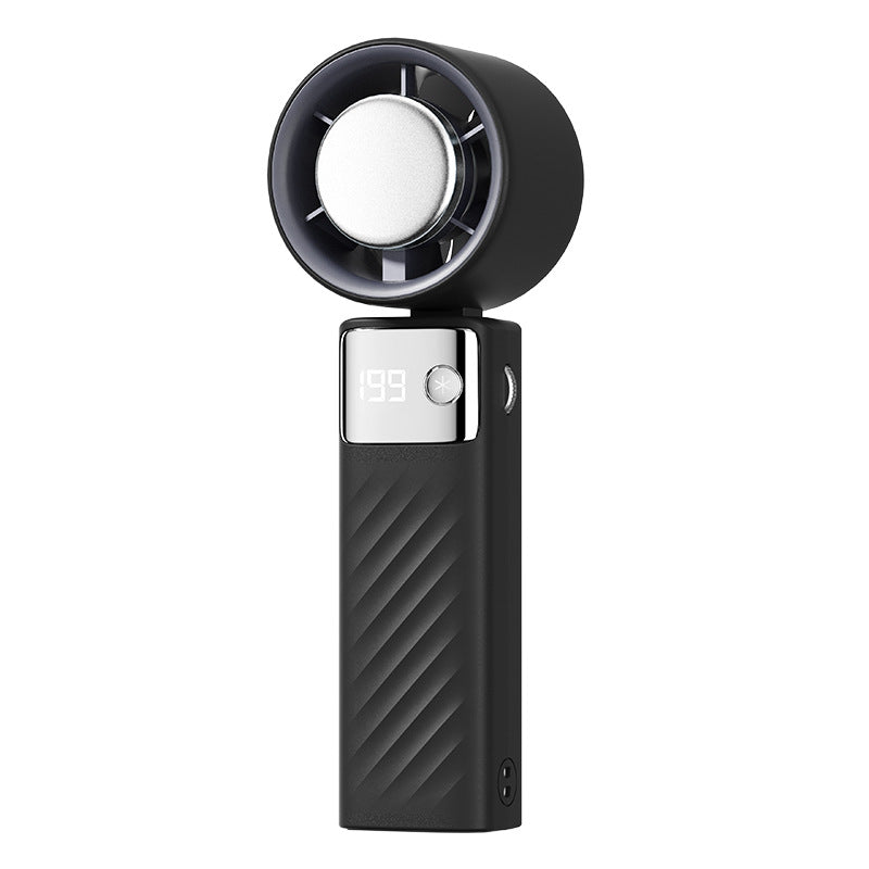 High-Efficiency Handheld Cooling Fan with Digital Display Portable Rechargeable Battery Powered
